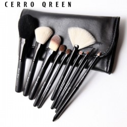 Makeup Brush Set - Black (10 pcs)